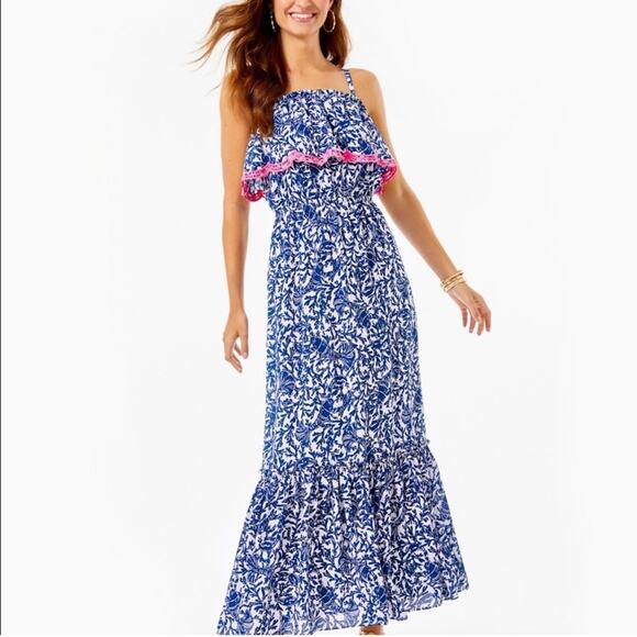 Lilly Pulitzer Women's Adia Maxi Dress - Krillin It - Small - Picture 1 of 11